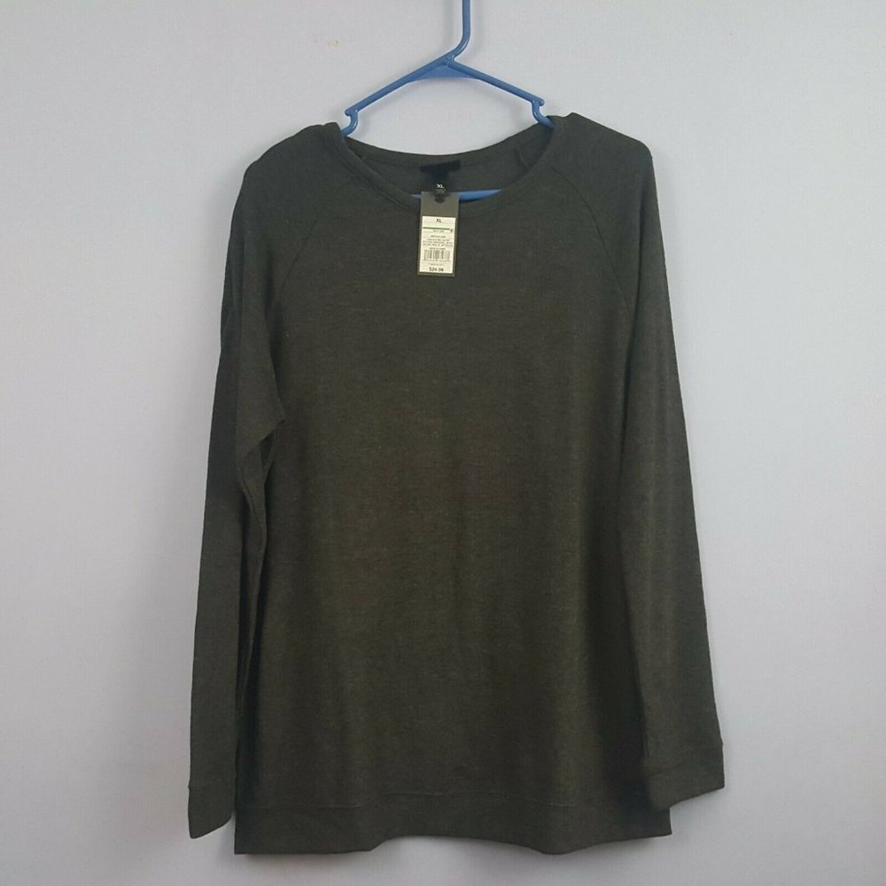 Mossimo Sweater Grey Size XL Zipper on Shoulder Lo